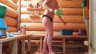 Woman Washes inside a Bath-Tub Bath-Tub and Masturbate Pussy