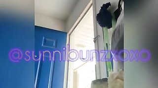 Feedee Sunnibunzxoxo Eating Blueberry Cream Cake Til I’m Stuffed