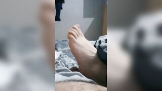 Step Cougar Toejob ending on Legs and Irresistible Boned with Step Son