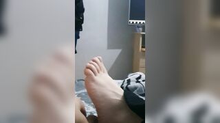 Step Cougar Toejob ending on Legs and Irresistible Boned with Step Son
