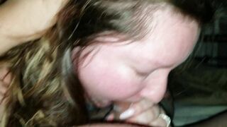 Amateur Wifey Blows Dick and Eats Cum
