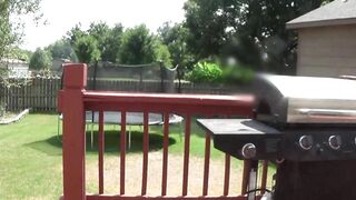 She Blows him off with her Soft Soak Lips QUICKLY while the Neighbors is just Yards away...RISKY!