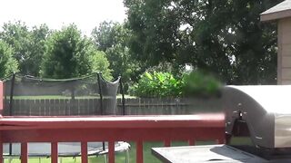 She Blows him off with her Soft Soak Lips QUICKLY while the Neighbors is just Yards away...RISKY!