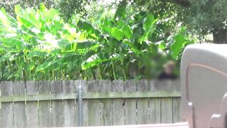 She Blows him off with her Soft Soak Lips QUICKLY while the Neighbors is just Yards away...RISKY!