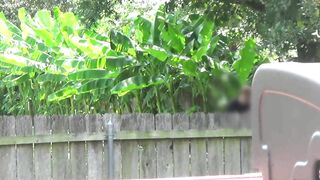She Blows him off with her Soft Soak Lips QUICKLY while the Neighbors is just Yards away...RISKY!