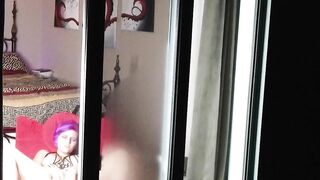DRONE CAPTURES SLUTTY COUGAR MASTURBATING WITH HER SEX VIBRATORS