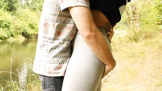 Bae Blonde mom by the River (public)