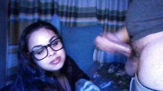 HUGE TIT HISPANIC BLOWS HUGE PENIS WITH a FACIAL CREAMPIE CUM FOLLOW ME