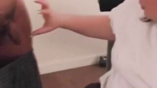 Spanking and getting a Cutie BBW Oral Sex and Jizzed