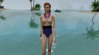 Mistress Emma Gets her Virginity on the Beach inside Front of her | Sims four Wicked