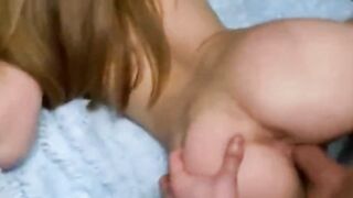 Sweet Blond chick with Huge Hair got some from Behing. Cardy Lua