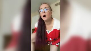 View me make myself Squirt while Rubbing my Snatch inside my Favorite Hockey Jersey … One Of A Kind Squirt!