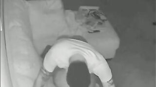 Late Night Plowed Caught on Security Webcam