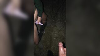 Hubby & Ex-Wife Stand to Peeing together Outdoor, she uses a go bimbos / She-wee Device as we Peed
