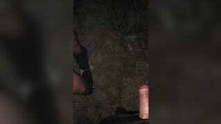 Hubby & Ex-Wife Stand to Peeing together Outdoor, she uses a go bimbos / She-wee Device as we Peed