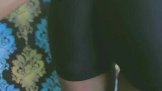 Hot Bombshell girlfriend Slow Striptease Tight Leggings