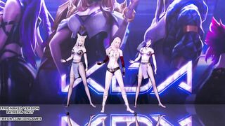 MMD HYUNA - Rolldeep Ahri Kaisa Seraphine League of Legends KDA Beauty Kpop Dance