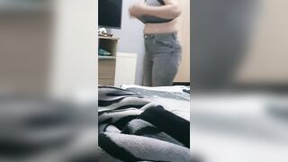 Step Milf Gets her Jeans Ripped Fuck and Creampied by a Long Ebony Cock (step Son Ejaculate)