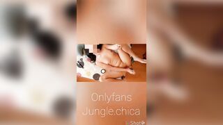 Lusty Colombian Finger Bang her Small Snatch while Old Lady is Cooking