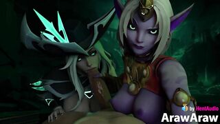 Miss Fortune & Soraka Head (with Sound) 3d Animation ASMR Animated League of Legends ORAL SEX