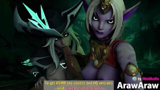 Miss Fortune & Soraka Head (with Sound) 3d Animation ASMR Animated League of Legends ORAL SEX