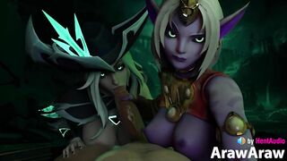 Miss Fortune & Soraka Head (with Sound) 3d Animation ASMR Animated League of Legends ORAL SEX