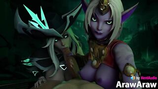 Miss Fortune & Soraka Head (with Sound) 3d Animation ASMR Animated League of Legends ORAL SEX