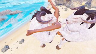 Furry ебут мою любимою жену в two ствола на пляже
