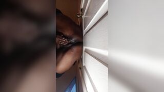 Hanging from the Door while he Having Fun with my Cunt