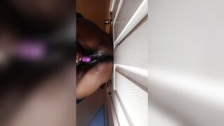 Hanging from the Door while he Having Fun with my Cunt