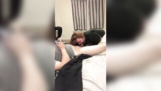 Red Head Loves Blowing Cock