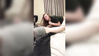 Red Head Loves Blowing Cock