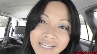 Shy eighteen Angelique offer a Back Seat Oral Sex