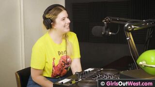 Chubby big titted cunt with mouth licks unshaved twat and booty into the