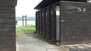 hot sex into changing room with 60 years older older