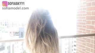My Neighbors Likes to Spy on Me. what will he Feel every Time I Masturbate on the Balcony?