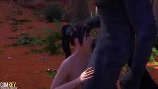 Furry impregnate a Goddess Bitch | Long Dick Monster |