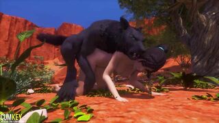 Furry impregnate a Goddess Bitch | Long Dick Monster |