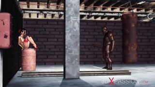 Ebony bro fucks rough a beauty tight lusty big tit skank