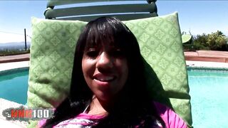 Young black pornstar pounded inside pov by a bbc