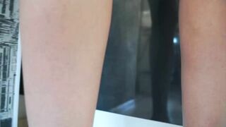 sexy Freaky mom takes a bath tub and does housework with