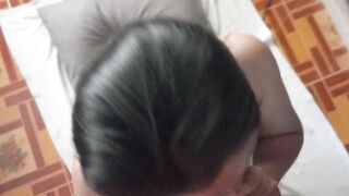 Chubby Thai Ex-Wife Sits on my Face, sixty nine, Fucks and Blows, then Takes a Facial