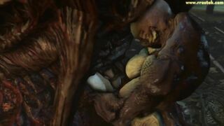 Mass Effect females getting plowed rough by grotesque 3D Monsters