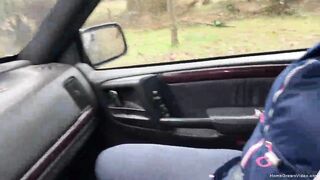 Big Tit blonde ex-wife blows then fucks her hubby outside