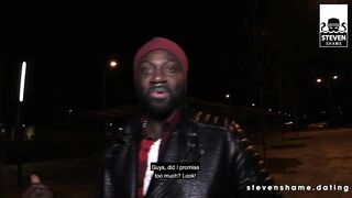 8 inches LONG EBONY COCK: Hardcore Interracial Outdoor into the
