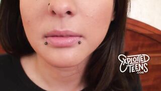 Pierced Teenie blows and fucks into this pov movie
