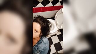 Drinking my Husbands Piss into the Toilet at the Bar