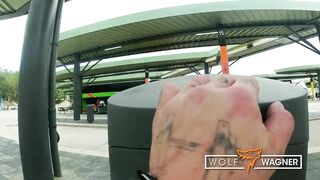 TRAIN STATION ORAL SEX! I seen this Goth mom and I