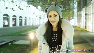 Thin euro 19 yo toying
