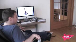 Stepfather caught wanking !! Now he has to banged! me!